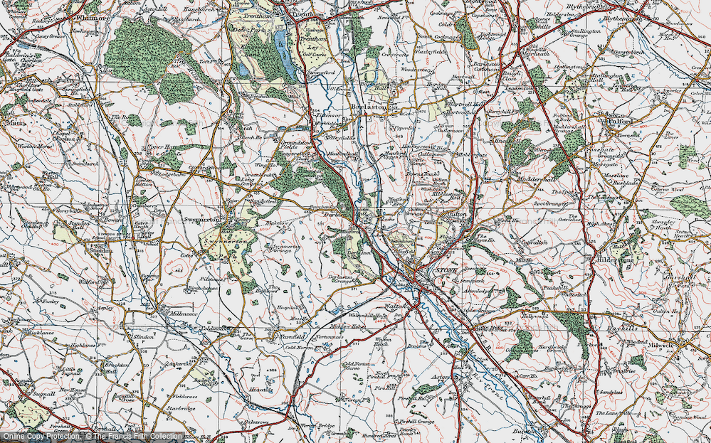 Old Map of Burybank, 1921 in 1921
