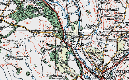 Old map of Burybank in 1921