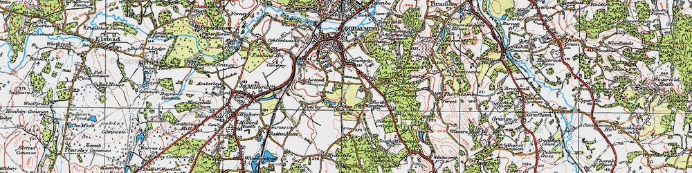 Old map of Busbridge in 1920