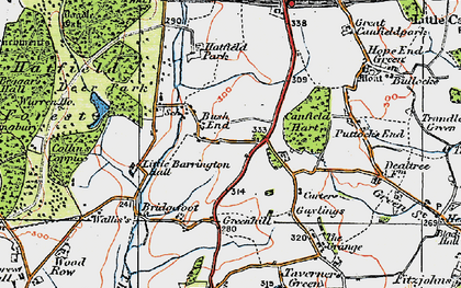 Old map of Bush End in 1919