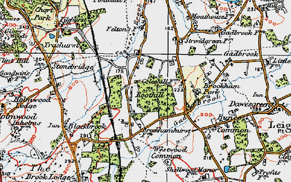 Old map of Bushbury in 1920