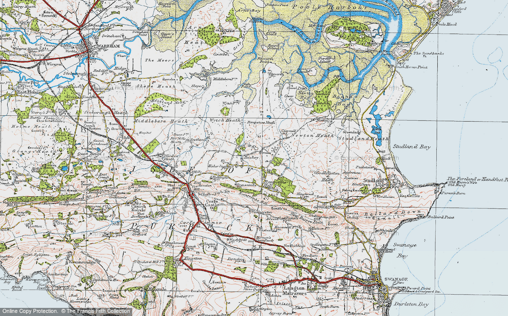 Old Map of Bushey, 1919 in 1919