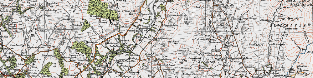 Old map of Liddel Lodge in 1925