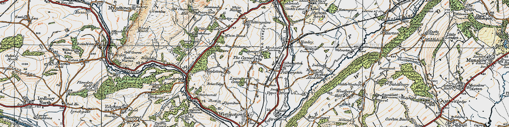 Old map of Bushmoor in 1920