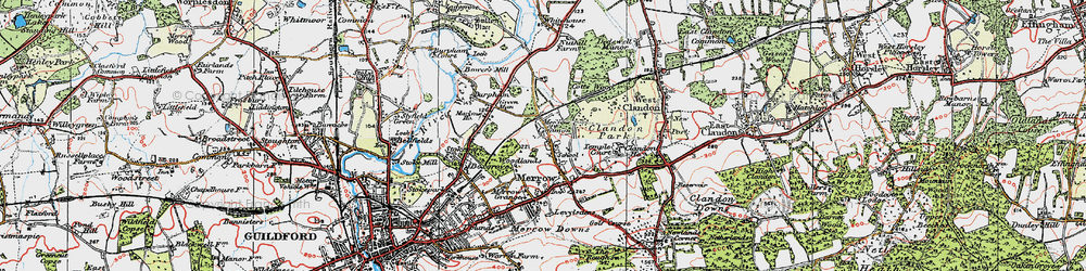 Old map of Bushy Hill in 1920