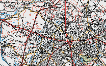 Old map of Busk in 1924