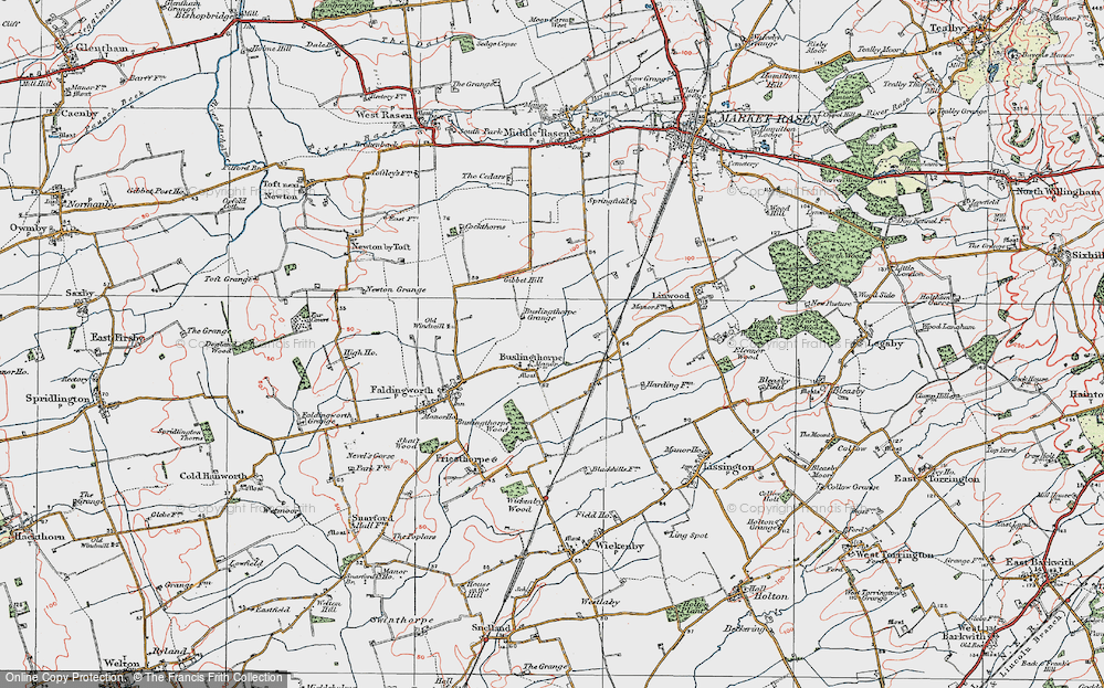 Old Map of Buslingthorpe, 1923 in 1923