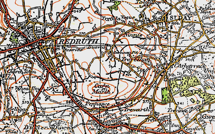 Old map of Busveal in 1919