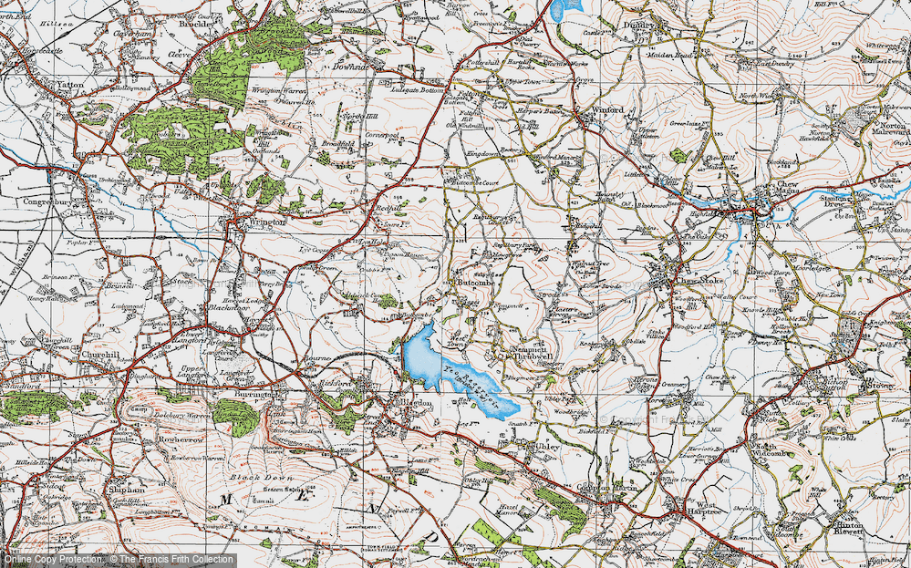 Old Map of Butcombe, 1919 in 1919