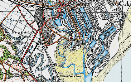 Old map of Butetown in 1919