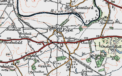Old map of Butlane Head in 1921