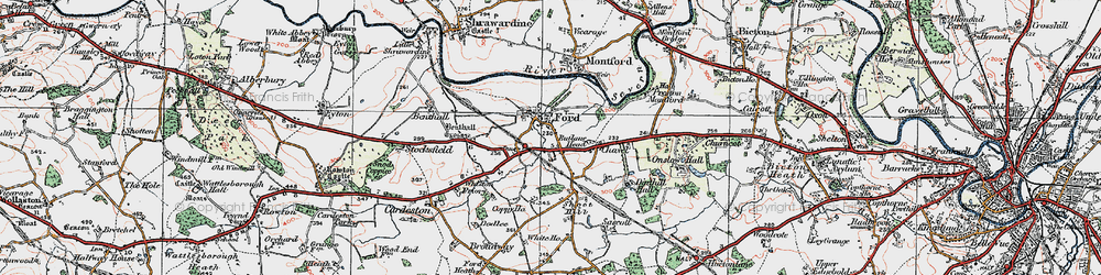 Old map of Butlane Head in 1921