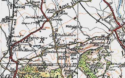 Old map of Bacombe Hill in 1919