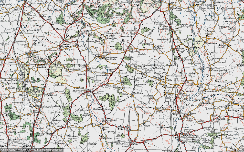 Old Map of Butlersbank, 1921 in 1921