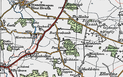 Old map of Butlersbank in 1921