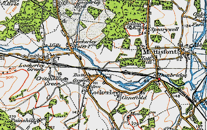 Old map of Butt's Green in 1919