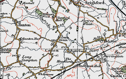 Old map of Butter Bank in 1921