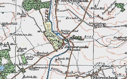 Old map of Aldby Park in 1924