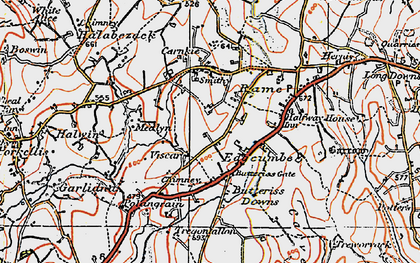 Old map of Butteriss Gate in 1919