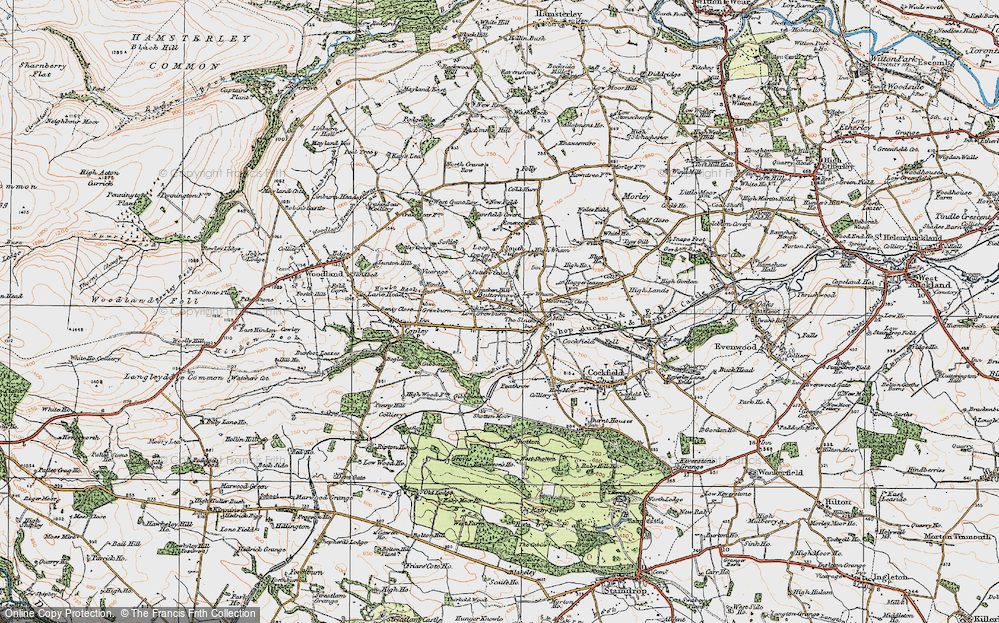 Old Map of Butterknowle, 1925 in 1925