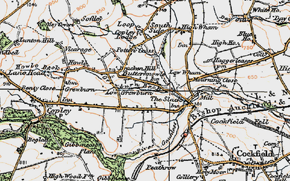 Old map of Butterknowle in 1925