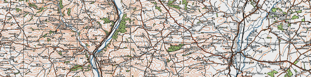 Old map of Burrow Corner in 1919