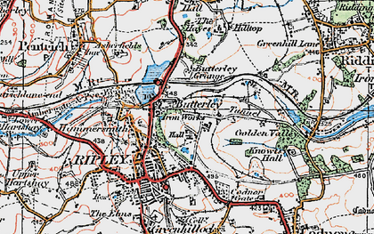 Old map of Butterley in 1921