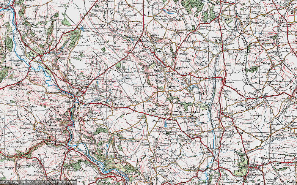 Old Map of Butterley, 1923 in 1923
