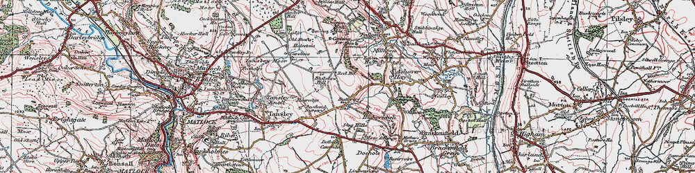 Old map of Butterley in 1923