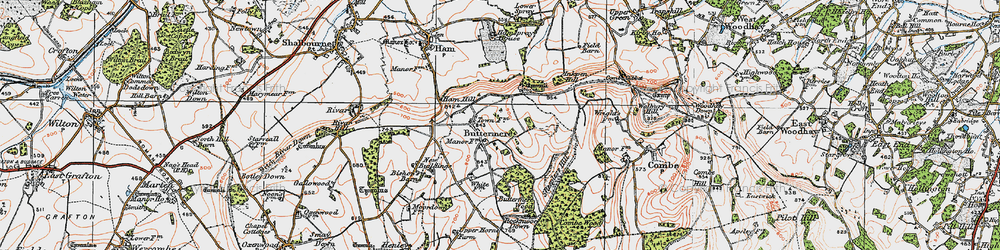 Old map of Buttermere in 1919