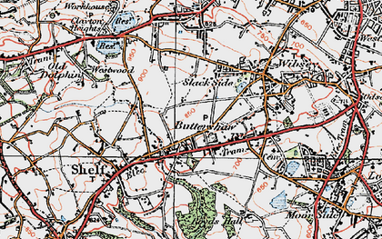 Old map of Buttershaw in 1925