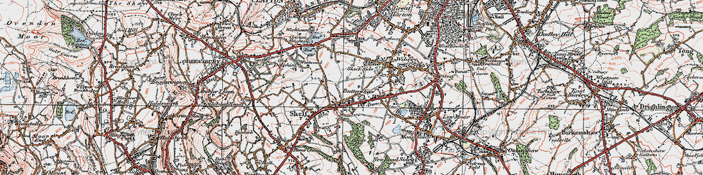Old map of Buttershaw in 1925