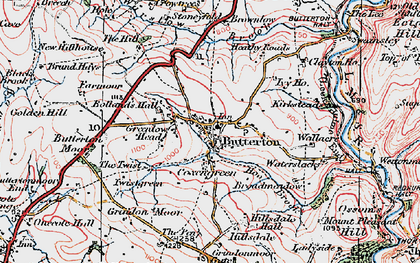 Old map of Butterton in 1923