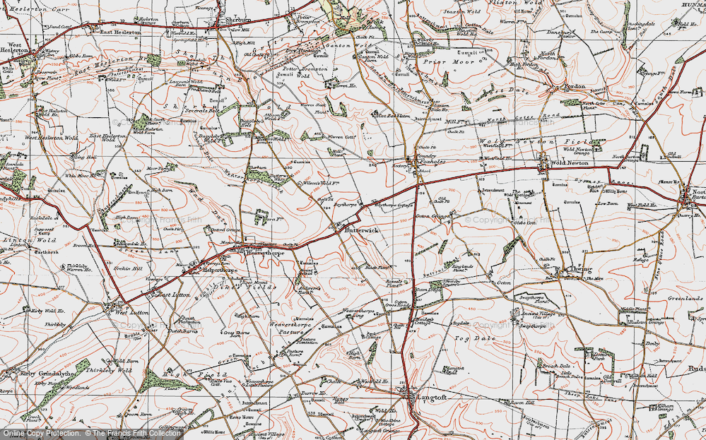 Old Map of Butterwick, 1924 in 1924