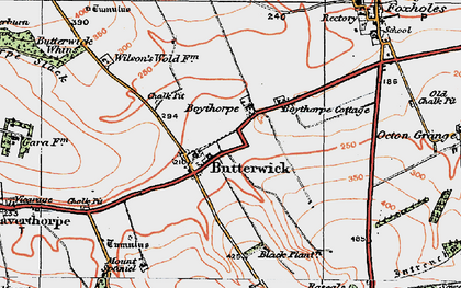Old map of Butterwick in 1924