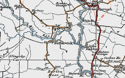 Old map of Barton Moor in 1925
