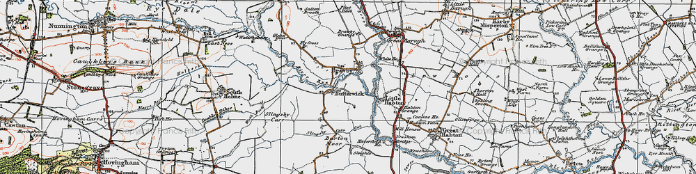 Old map of Barton Moor in 1925