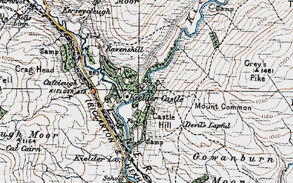 Old map of Butteryhaugh in 1925