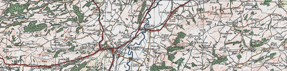 Old map of Hope in 1921