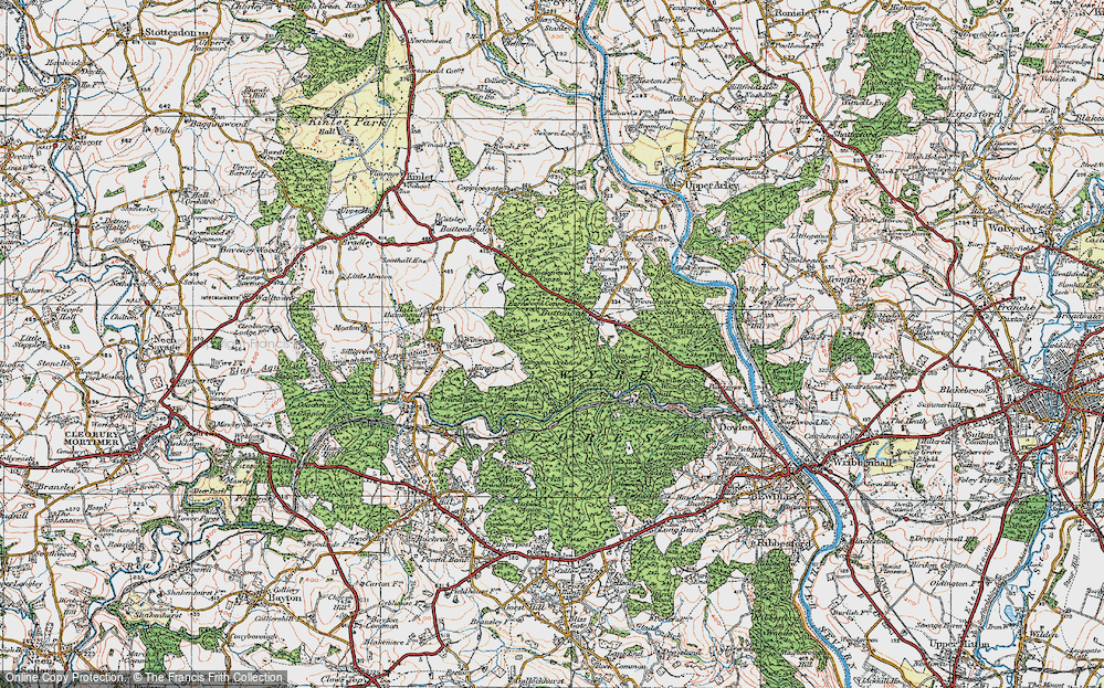Old Map of Historic Map covering Blackgraves Copse in 1921