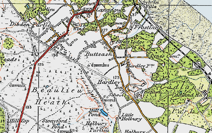 Old map of Buttsash in 1919