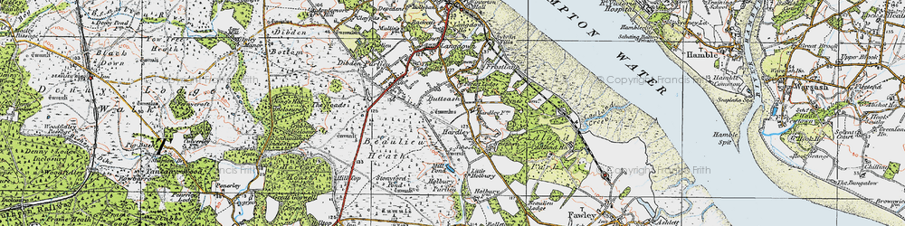 Old map of Buttsash in 1919