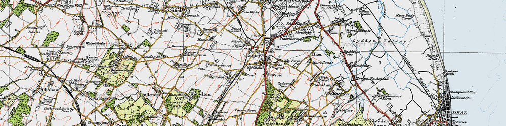 Old map of Buttsole in 1920