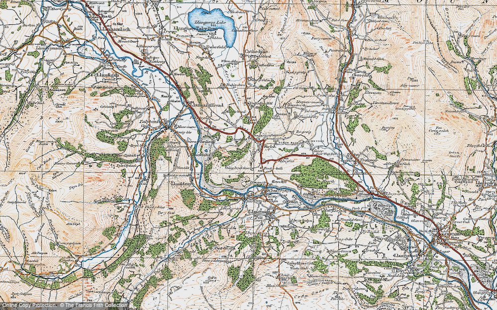 Old Map of Bwlch, 1919 in 1919