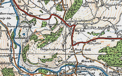 Old map of Bwlch in 1919