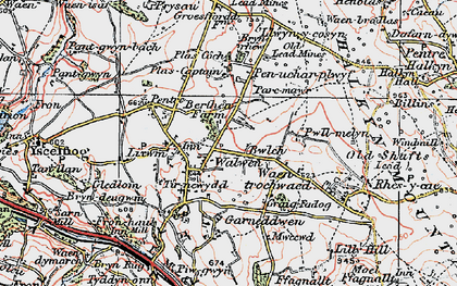 Old map of Bwlch in 1924