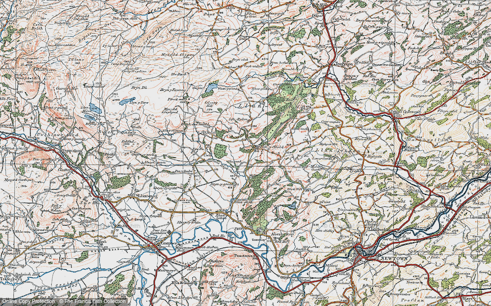 Old Map of Bwlch-y-ffridd, 1921 in 1921