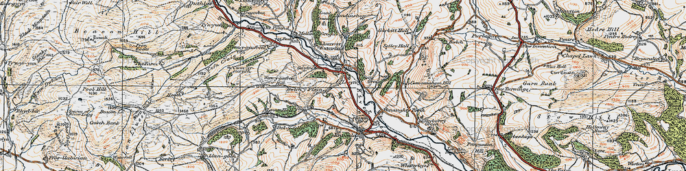 Old map of Bwlch-y-Plain in 1920