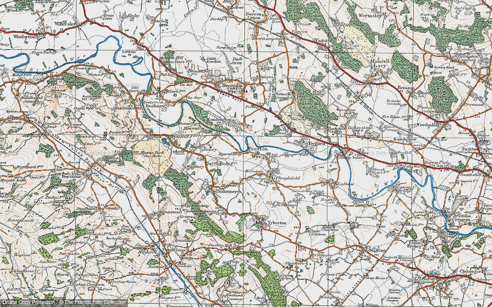 Old Map of Bycross, 1920 in 1920