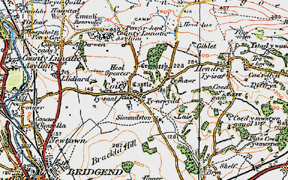 Old map of Byeastwood in 1922